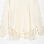 Lace satin textured shirt