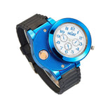 Electronic cigarette lighter watch USB rechargeable lighter multi-function watch silicone quartz watch fake three-eye watch