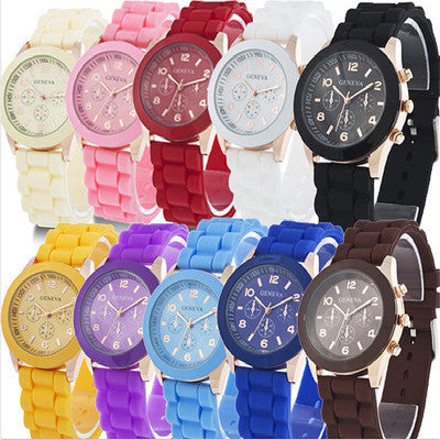 Kids' Silicone Watch - Candy Color, Geneva Style