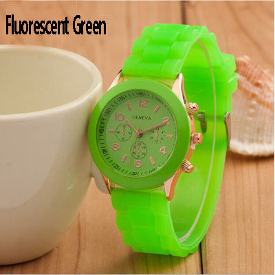 Kids' Silicone Watch - Candy Color, Geneva Style