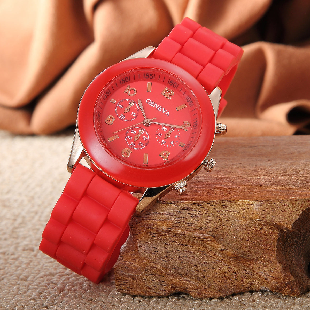 Kids' Silicone Watch - Candy Color, Geneva Style