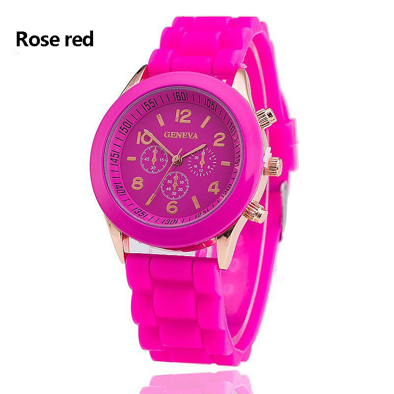 Kids' Silicone Watch - Candy Color, Geneva Style