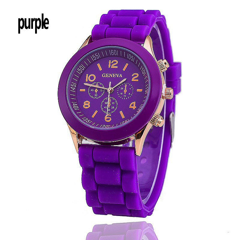 Kids' Silicone Watch - Candy Color, Geneva Style