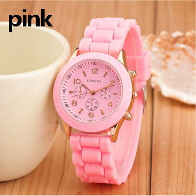 Kids' Silicone Watch - Candy Color, Geneva Style
