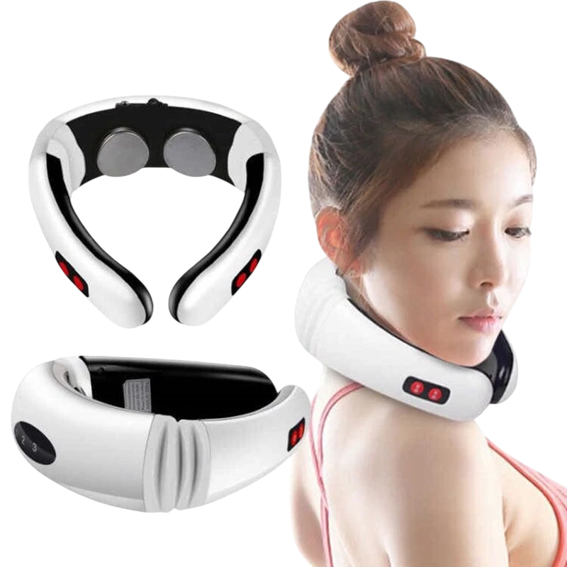 Neck Massager Cervical Electric Pulse Vertebra Impulse Massage Physiotherapy Acupuncture Magnetic Therapy Relief Pain