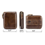 Men's Black Genuine Leather Card Holder - RFID, Multi-Slot
