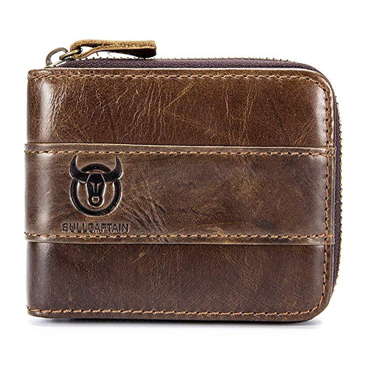 Men's Black Genuine Leather Card Holder - RFID, Multi-Slot