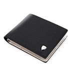 Men's Short Wallet - Cross Pattern, Multi-Card Slots
