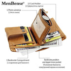 Men's Crazy Horse Leather Trifold Wallet | Aladinae