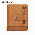 Men's Crazy Horse Leather Trifold Wallet | Aladinae