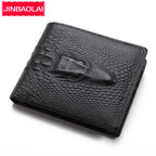 Men's Crocodile Print Genuine Leather Wallet | Aladinae