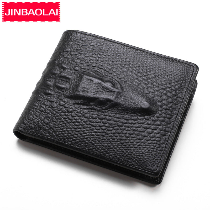Men's Crocodile Print Genuine Leather Wallet | Aladinae