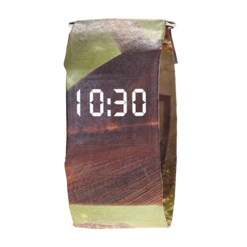 New style paper watch LED white light creative men and women cajiso black technology vibrato 36 colors optional spot wholesale