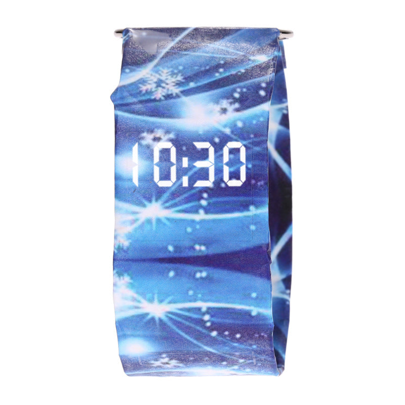 New style paper watch LED white light creative men and women cajiso black technology vibrato 36 colors optional spot wholesale