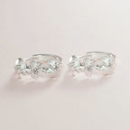 S925 sterling silver plum blossom zircon earrings women Korean fashion fashion diamond and silver earrings earrings factory wholesale