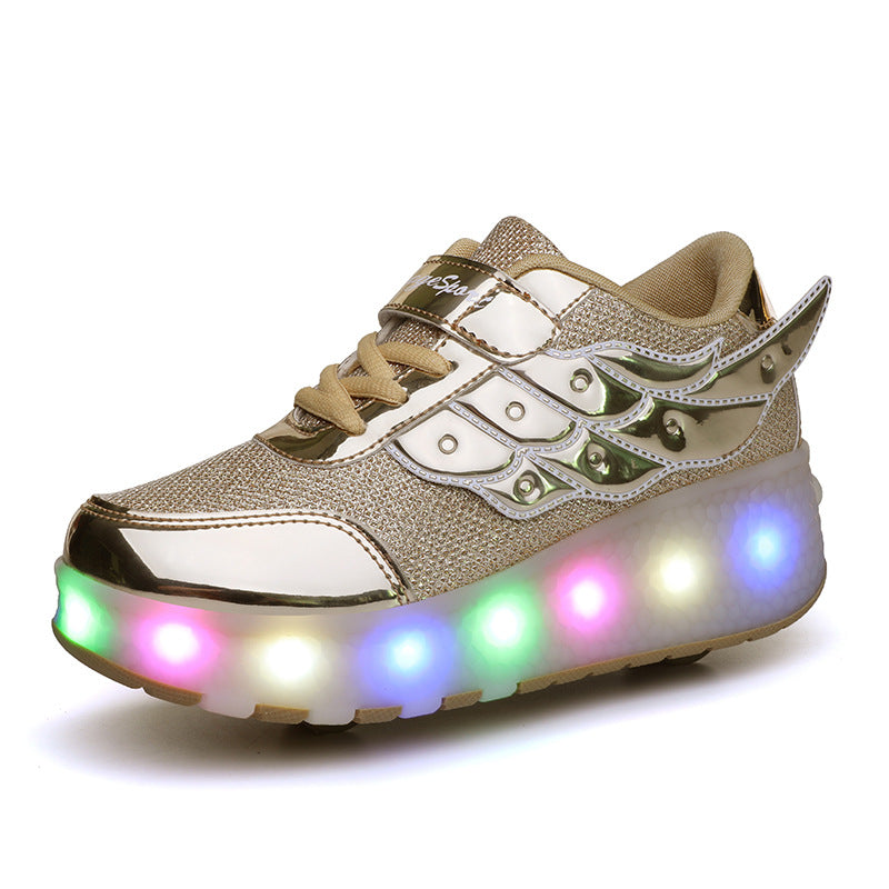 Manufacturers specialize in cross-border two-wheeled Heelys shoes for children, smooth roller shoes, boys and girls, skates, lights, wheel shoes