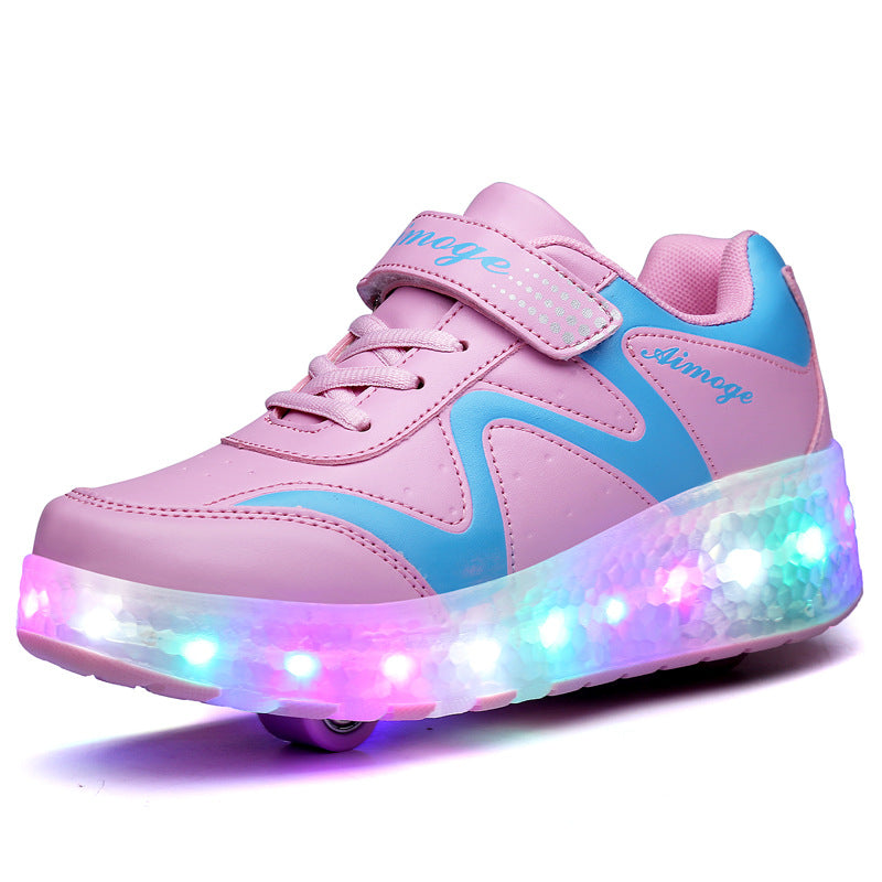 Manufacturers specialize in cross-border two-wheeled Heelys shoes for children, smooth roller shoes, boys and girls, skates, lights, wheel shoes