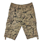 Men's Khaki Camo Cropped Pants – Multi-Pocket | Aladinae