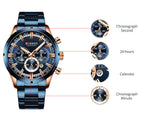 Curren / Karien new 8355 men's watch waterproof quartz six-pin calendar steel belt business men's watch