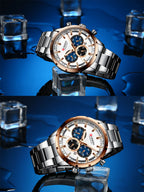 Curren / Karien new 8355 men's watch waterproof quartz six-pin calendar steel belt business men's watch