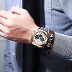 Curren / Karien new 8355 men's watch waterproof quartz six-pin calendar steel belt business men's watch