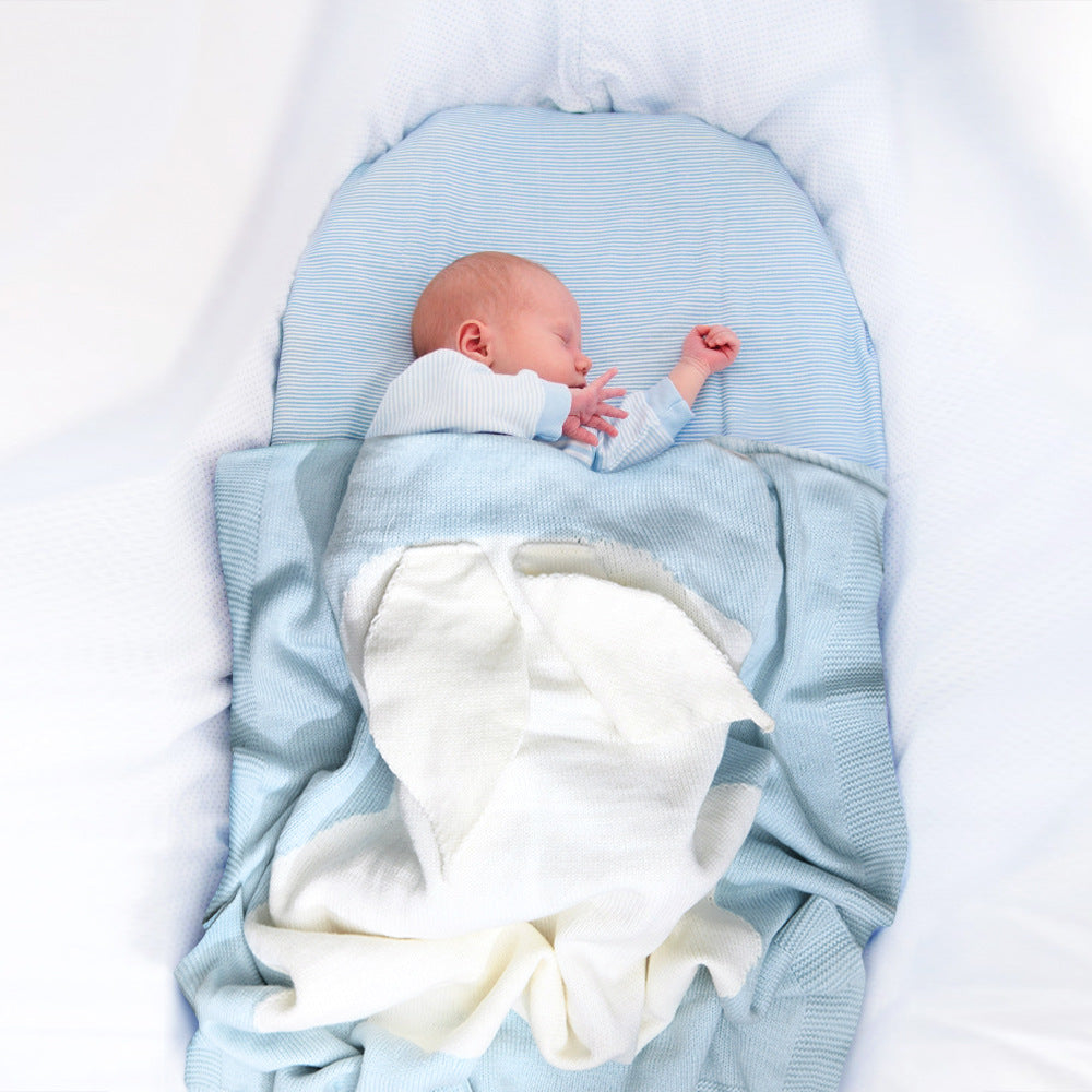 Amazon iNS style rabbit ears blanket three-dimensional rabbit blanket children's knitted cover blanket baby baby blanket