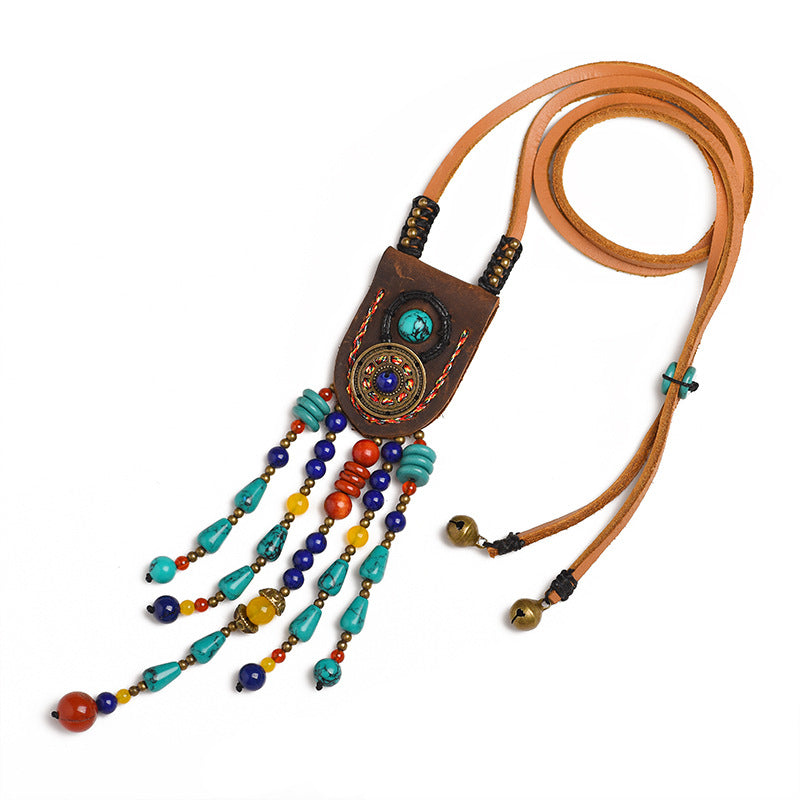 Bohemian Long Tassel Necklace For Women Handmade Vintage Jewelry