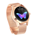 Women's Black Gold Smart Watch - Round Screen, Steel