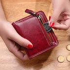 Women's Short Retro Coin Purse Wallet | Aladinae
