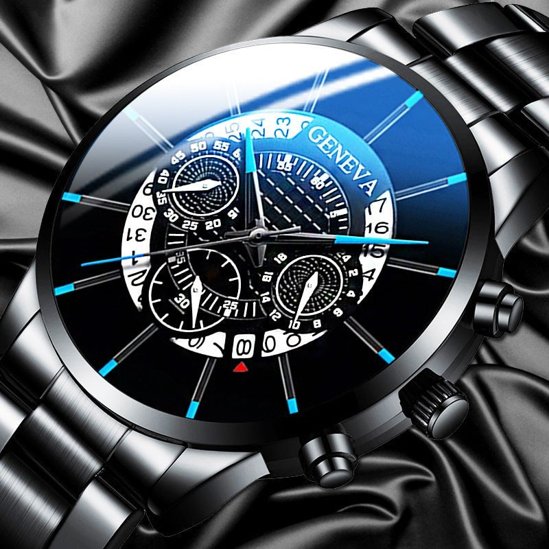 Men's Steel Quartz Watch w/ Date | Aladinae