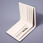 Men's Short Wallet - Cross Pattern, Multi-Card Slots