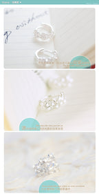 S925 sterling silver plum blossom zircon earrings women Korean fashion fashion diamond and silver earrings earrings factory wholesale