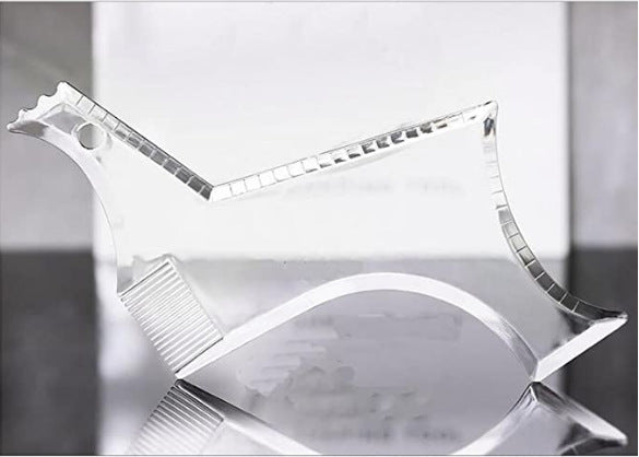 Transparent Beard Styling Comb & Ruler – 17-Piece Set | Aladinae