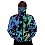 Unisex Reflective Rainbow Hip Hop Jacket | Aladinae