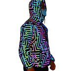 Unisex Reflective Rainbow Hip Hop Jacket | Aladinae