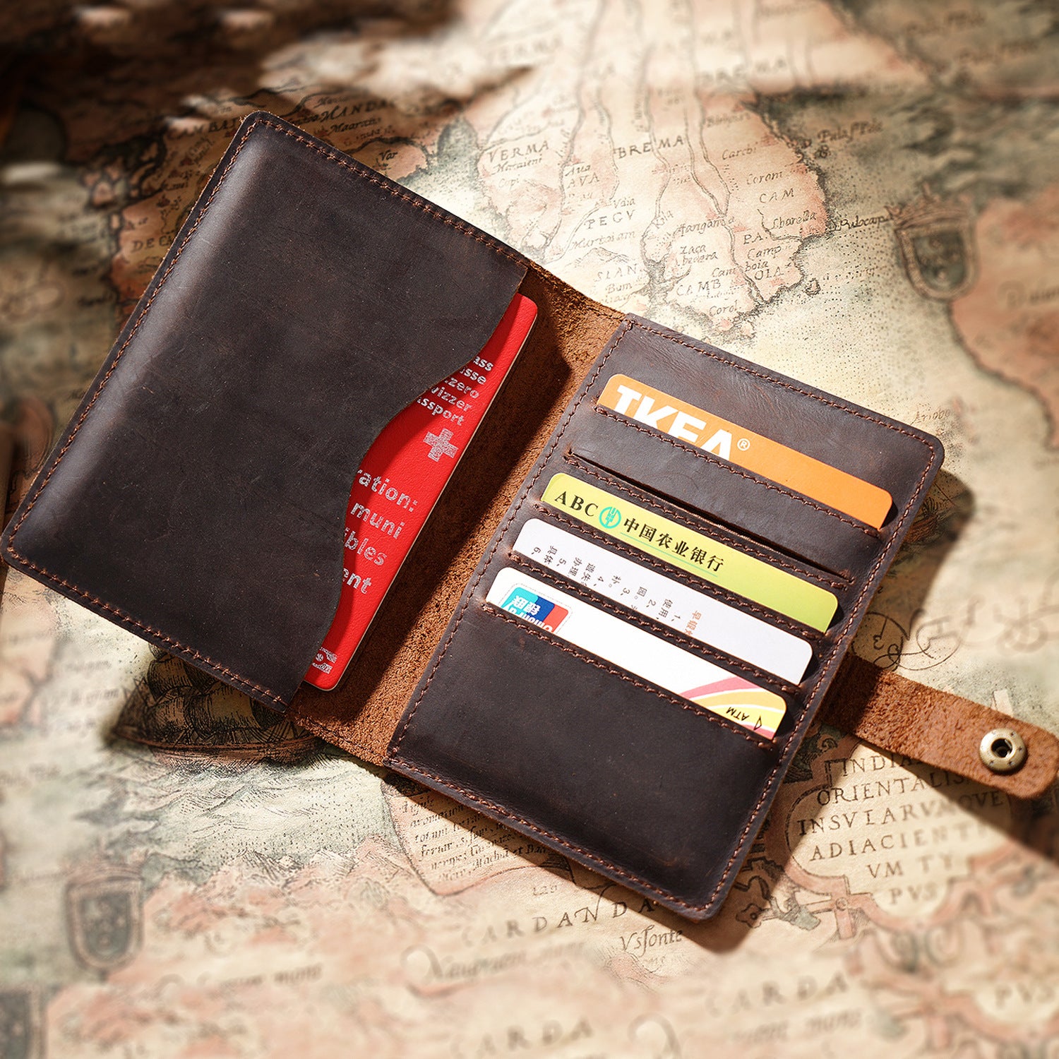 Genuine Leather Passport Holder & Travel Wallet | Aladinae