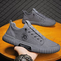 Men's Grey Canvas Skate Shoes – Low Top | Aladinae