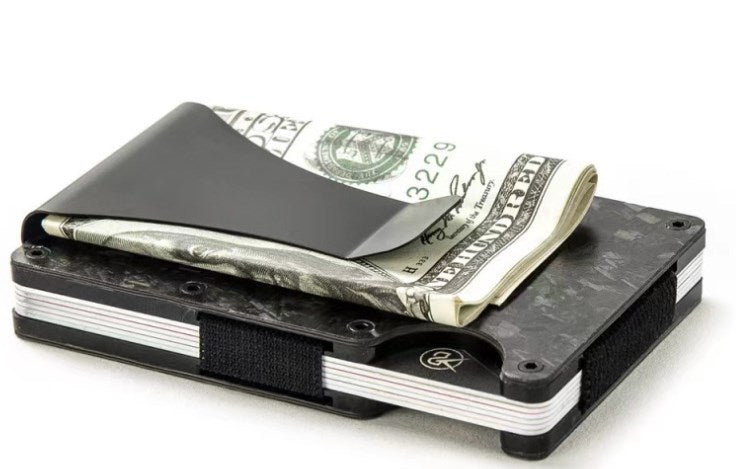 Men's RFID Metal Card Holder – Forged Carbon Design | Aladinae