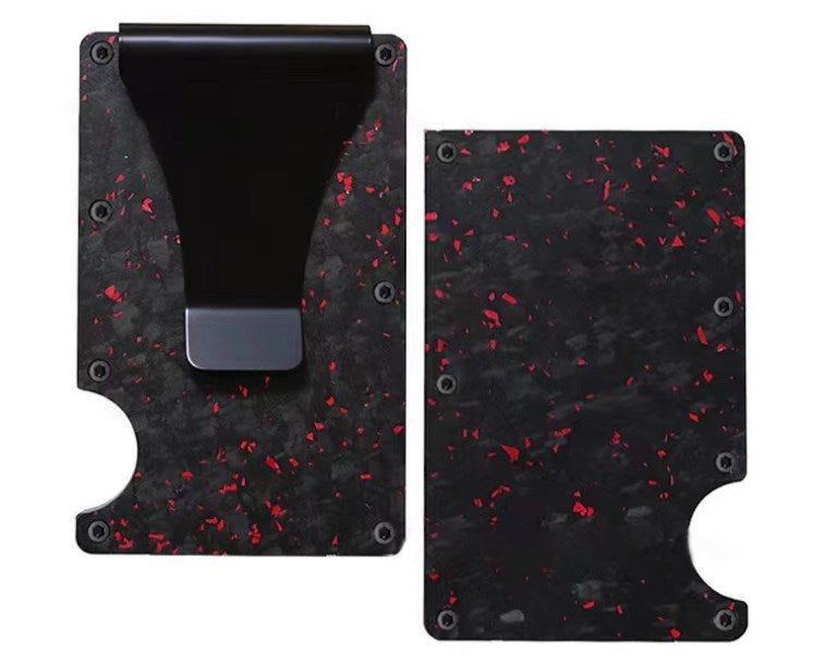 Men's RFID Metal Card Holder – Forged Carbon Design | Aladinae