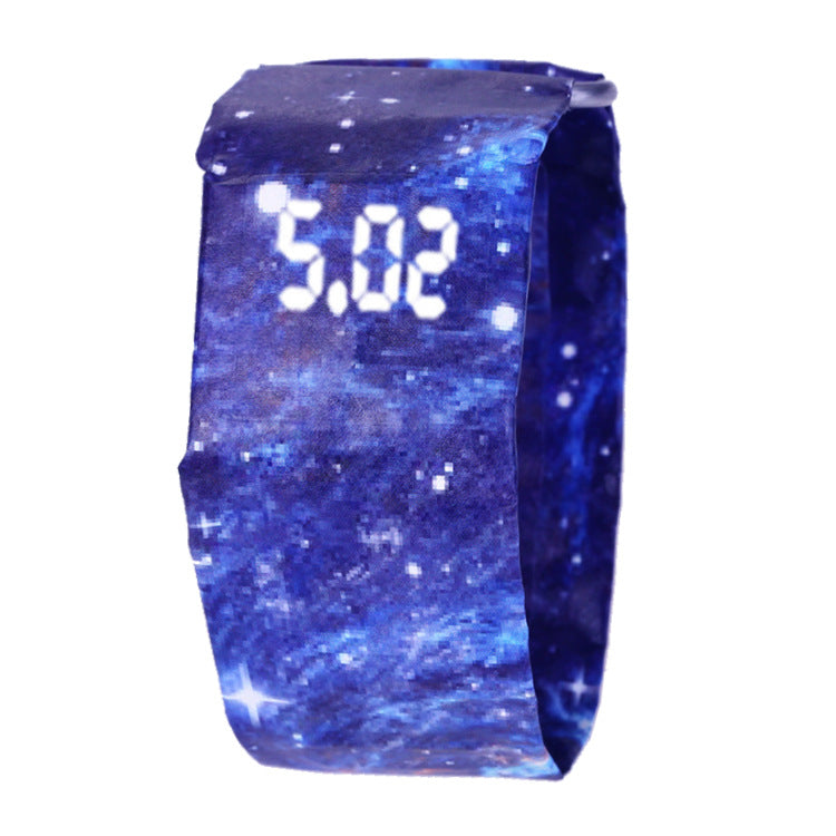 New style paper watch LED white light creative men and women cajiso black technology vibrato 36 colors optional spot wholesale