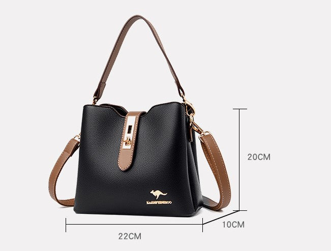 Bag women's bag new style 2021 Messenger shoulder bag women hit color fashion women's bucket bag women Europe and America one piece dropshipping