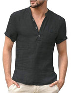 Men's Solid Linen Shirt