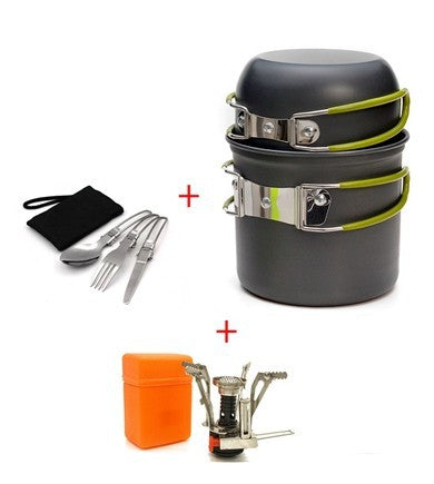 Hot Amazon Hot Style Outdoor Portable Camping Cookware Picnic Cookware Bushcraft Pot