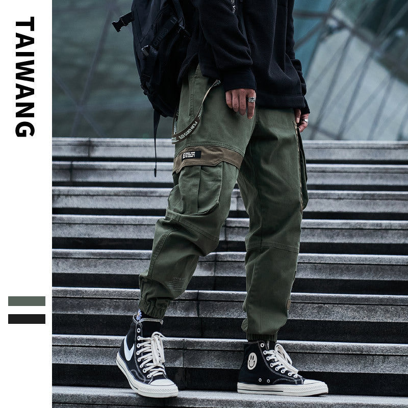 Men's Army Green Multi-Pocket Cargo Pants | Aladinae