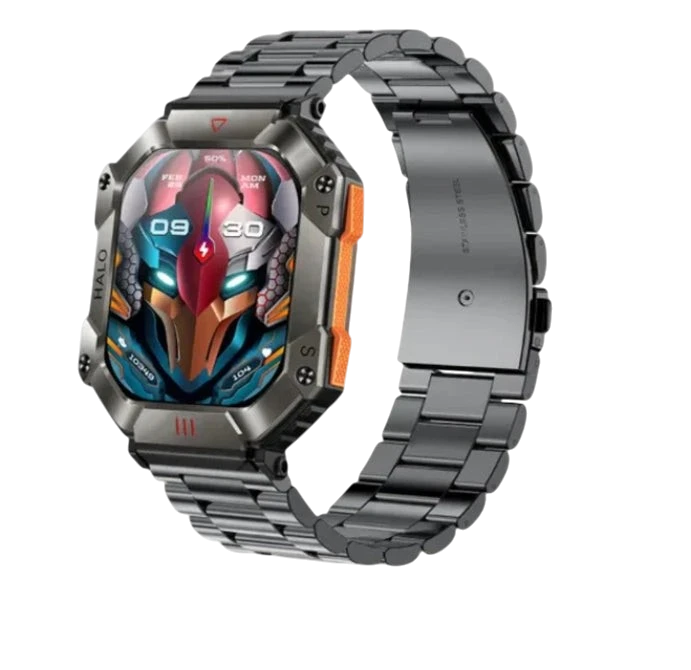 Foreign trade wholesale outdoor three-proof KR80 compass altitude barometer Bluetooth music phone men's smart watch