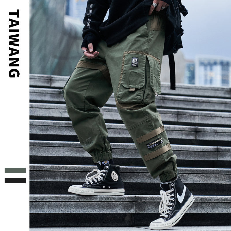 Men's Army Green Multi-Pocket Cargo Pants | Aladinae