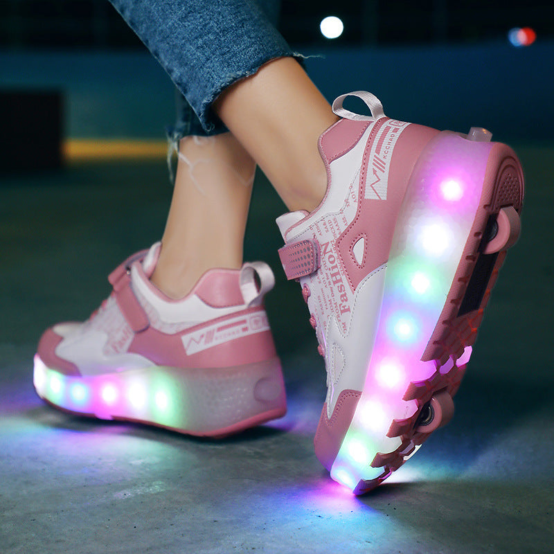 Manufacturers specialize in cross-border two-wheeled Heelys shoes for children, smooth roller shoes, boys and girls, skates, lights, wheel shoes