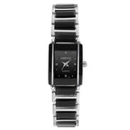 Women's Black Ceramic Square Watch - Quartz, Luminous