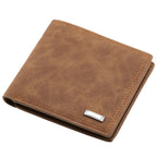 Men's Black Embossed Wallet - PU Leather, Money Clip