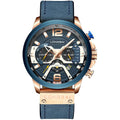 Men's Silver Black Multi-Hand Quartz Watch - Waterproof